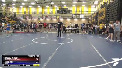 106 lbs Round 3 - Brody Black, MWC Wrestling Academy vs Jase Ites, Iowa