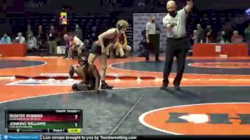 1 lbs Champ. Round 1 - Jonking Williams, Chicago (Harlan) vs Hunter Robbins, Glasford (Illini Bluffs)