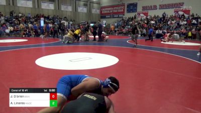 195 lbs Consi Of 16 #1 - John O Brien, Bishop Alemany vs Alex Linares, Madera