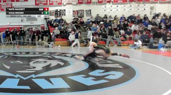 132 lbs 5th Place - Nate Sackett, Harwood vs Cole Brown, Lyndon Institute