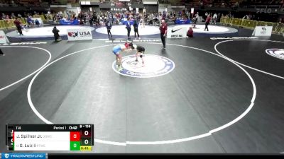 114 lbs Champ. Round 2 - Gilbert Luiz Ii, Ripon Tribe Wrestling Club vs Justus Spillner Jr., USA Gold Wrestling Club