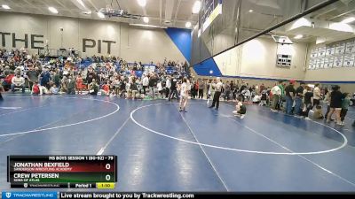 79 lbs Quarterfinal - Jonathan Bexfield, Sanderson Wrestling Academy vs Crew Petersen, Sons Of Atlas