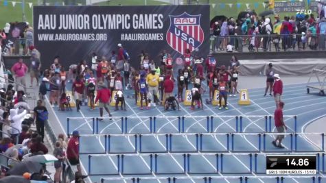 Youth Girls' 100m Hurdles Championship, Semi-Finals 8 - Age 13