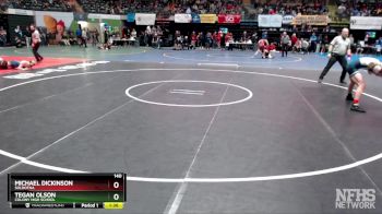 140 lbs Quarterfinal - Tegan Olson, Colony High School vs Michael Dickinson, Soldotna