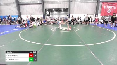 95 lbs Consi Of 4 - Nolan DeShon, Brothers Of WOW vs Brody Compau, Michigan Premier Blue