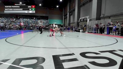 100 lbs Consi Of 16 #2 - Hunter Ferreira, Ceres Pups Wrestling Club vs Matthew Rodriguez, Red Wave Wrestling