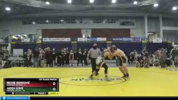 285 lbs Finals (4 Team) - Aiden Gove, Minisink Valley vs Richie Benkovic, Wantagh Sr High