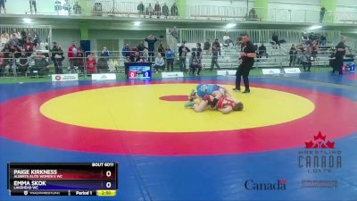 49kg Round 1 - Paige Kirkness, Alberta Elite Women`s WC vs Emma Skok, Lakehead WC