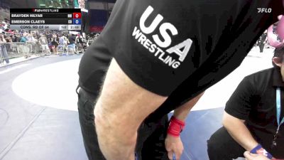 190 lbs Cons. Rd Of 64 - Brayden Hilyar, MN vs Emerson Claeys, CO