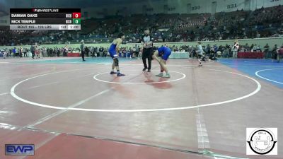 128 lbs Consi Of 32 #1 - Damian Oaks, Bixby vs Nick Temple, Bixby