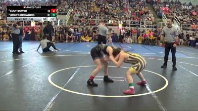 100 lbs Cons. Round 1 - Lucy Bower, Monster Squad vs Joslyn Browning, West Jefferson