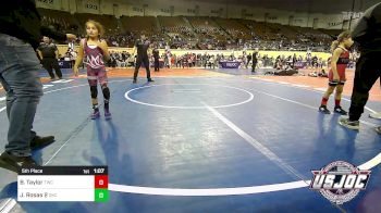 57 lbs 5th Place - Bailee Taylor, Tuttle Wrestling Club vs Juliette Rosas 2, OKC Saints Wrestling