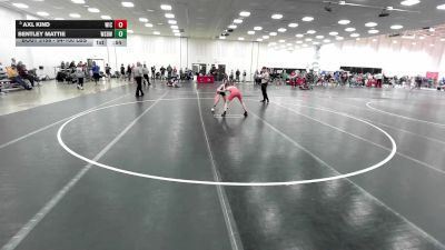 94-100 lbs Cons. Semis - Bentley Mattie, West Salem Bangor Wrestling vs Axl Kind, Weigh In Club