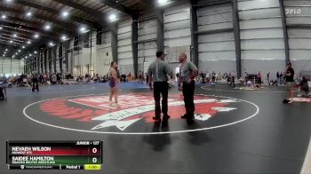 127 lbs Round 1 - Nevaeh Wilson, Midwest RTC vs Saidee Hamilton, Braided Brutes Wrestling