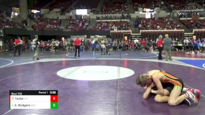 130 lbs Cons. Round 4 - Evan Rodgers, Belgrade Wrestling Club vs Tyson Taylor, Williston Coyotes