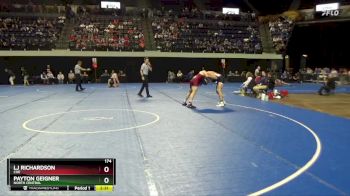 174 lbs Cons. Semi - Payton Geigner, North Central vs LJ Richardson, Coe