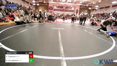 49 lbs Quarterfinal - Kanon Zappone, Barnsdall Youth Wrestling vs Brantley Youngblood, R.A.W.