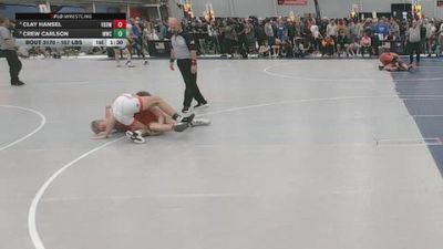 157 lbs Champ. Rd Of 16 - Crew Carlson, MWC vs Clay Hansel, Victory School Of Wrestling