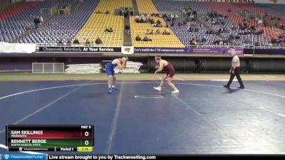 184 lbs Round 1 - Sam Skillings, Minnesota vs Bennett Berge, South Dakota State