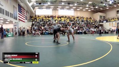 190 lbs Cons. Round 5 - Ashton Rulewicz, GLENOAK vs Devan Horay, BRUNSWICK