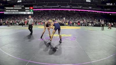 D4-126 lbs Champ. Round 1 - Devin Doorlag, Gobles vs Benjamin Deridder, Benzie Central