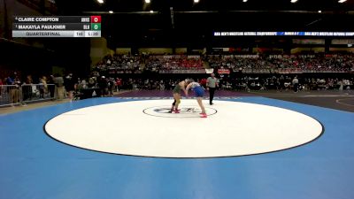 145 lbs Quarterfinal - Makayla Faulkner, Basehor-Linwood HS vs Claire Compton, Andover HS