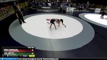 100 lbs Quarterfinal - Emily Gonzales, Delano Diablos Wrestling vs Zoe Abeyta, California Grapplers