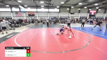 95 lbs Semifinal - Noah Jurado, Desert Dogs WC vs Cohen Spruce, Sunnyside WC