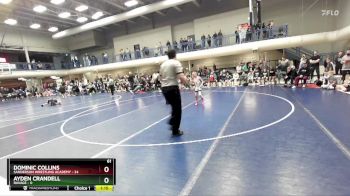 61 lbs Quarters & 1st Wb (16 Team) - Ayden Crandell, Ravage vs Dominic Collins, Sanderson Wrestling Academy