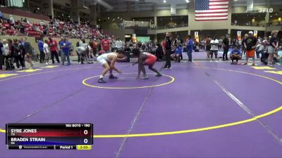 190 lbs Cons. Round 2 - Syre Jones, TN vs Braden Strain, OK