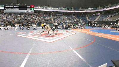 4A 113 lbs Cons. Round 1 - Aiden Gallegos, Rutherfordton-Spindale Central High School vs Brayden White, John M. Morehead High School