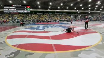 160 lbs 3rd Place Match - Parker Marvel, Eastside United vs Aiden Robinson, Roosevelt Mustangs