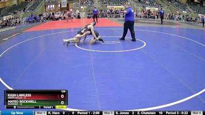 128 lbs Round 1 (4 Team) - Kash Lawless, North Valley vs Mateo Rockwell, Riverside