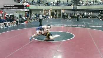 145 lbs Quarterfinals (8 Team) - Clayton Charmoli, Saint Francis, MN vs Oscar Schmit, Bettendorf, IA