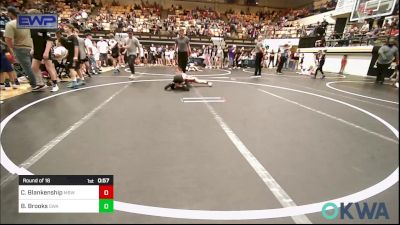 67-70 lbs Round Of 16 - Clay Blankenship, Mustang Bronco Wrestling Club vs Brett Brooks, Shelton Wrestling Academy