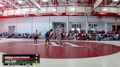 285 lbs Cons. Round 1 - Jeremiah (Luke) Feddeler, Wheaton (il) vs Jahlil Davis, Mount St. Joseph