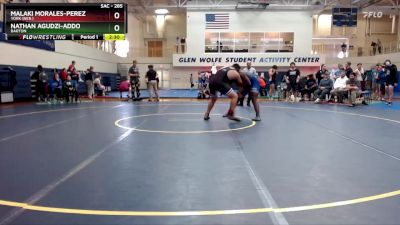 285 lbs Cons. Round 4 - Malaki Morales-Perez, York (Neb.) vs Nathan Agudzi-Addo, Barton