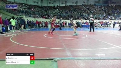 118 lbs Round Of 32 - Jaden Potter, Clinton, Ok vs Braxton McGinnis, Victory Grappling Club