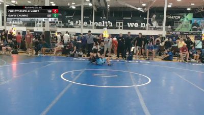 128 lbs Rr Rnd 1 - Christopher Alvanes, VHW Blue - HSC vs Gavin Chunko, Grit Mat Club Red - HSC