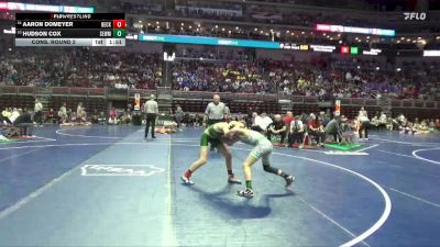 1A-106 lbs Cons. Round 2 - Hudson Cox, Southeast Warren/Melcher-Dallas vs Aaron Domeyer, Beckman Catholic