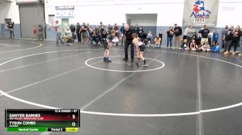 67 lbs Round 2 - Sawyer Barnes, Mid Valley Wrestling Club vs Tyson Combs, Alaska