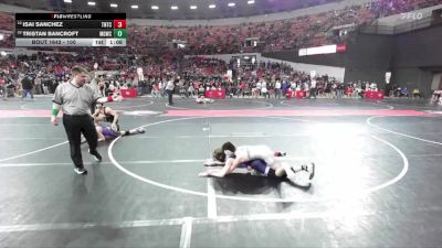 100 lbs Cons. Round 4 - Tristan Bancroft, Monona Grove/McFarland Wrestling Club vs Isai Sanchez, Team Nazar Training Center
