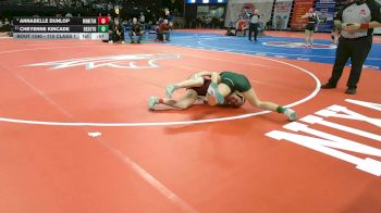 110 Class 1 lbs Cons. Semi - Annabelle Dunlop, Winnetonka vs Cheyenne Kincade, DeSoto