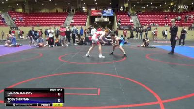 132 lbs Cons. Round 5 - Landen Ramsey, WI vs Toby Shipman, OK