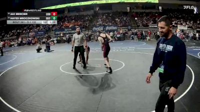 D 1 132 lbs Cons. Round 1 - Hayes Mroczkowski, Southside vs Jax Mercier, Central - B.R.