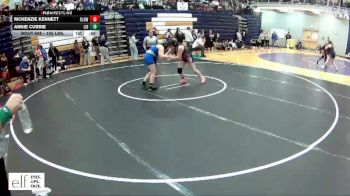 155 lbs. Cons. Round 2 - McKenzie Kennett, Olathe Northwest vs Annie Currie, Liberty
