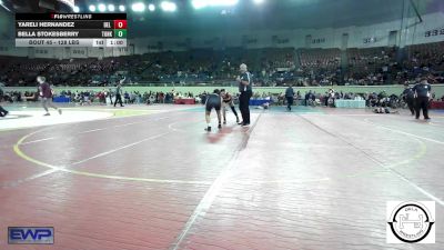 128 lbs Consi Of 16 #1 - Yareli Hernandez, Del City JH vs Bella Stokesberry, Tonkawa