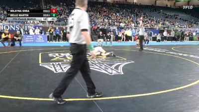 Girls-115 lbs 7th Place Match - Milayna Shea, Ferndale (Girls) vs Belle Martin, Gibraltar Carlson (Girls)