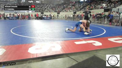 128 lbs Consi Of 8 #1 - Rogan Choate, Hennessey Eagles Jr High vs Ty Purcell, Vinita