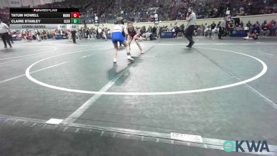 75 lbs Consolation - Tatum Howell, Mannford Pirate Youth Wrestling vs Claire Stanley, Glenpool Warriors